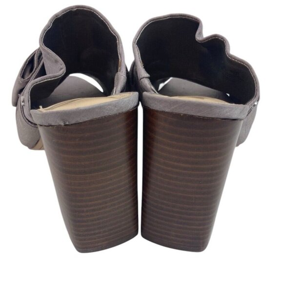 *Sam Edelman Yumi Bow Mule Heels Womens Sz 8 Gray Silver Girly Romantic Wedding - Picture 8 of 14